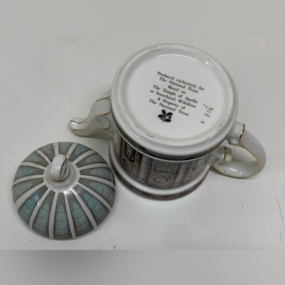 1980s Vtg Sadler England Stourhead National Trust Temple of Apollo Teapot - Picture 15 of 16